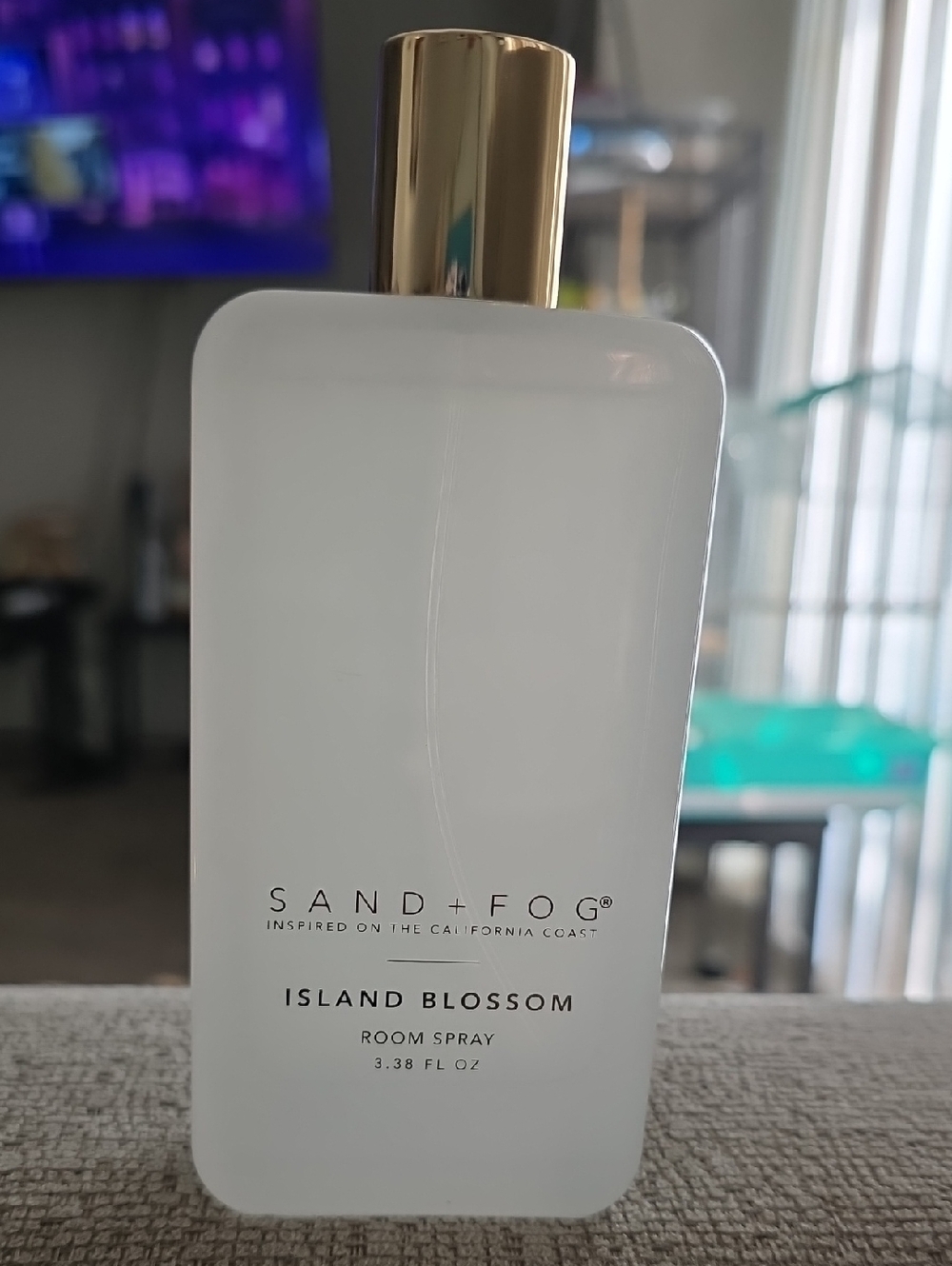 SAND+FOG Island Blossom Room Spray - White Bottle with Gold Cap